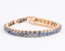 Charger l&#39;image dans la galerie, Bracelet en or rose Napoléon III orné de saphirs
