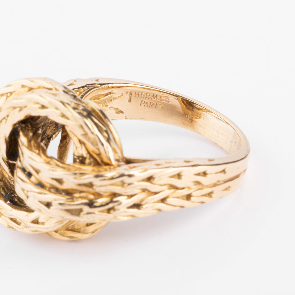 Bague or jaune signé Hermès collection Vendôme