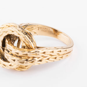 Bague or jaune signé Hermès collection Vendôme