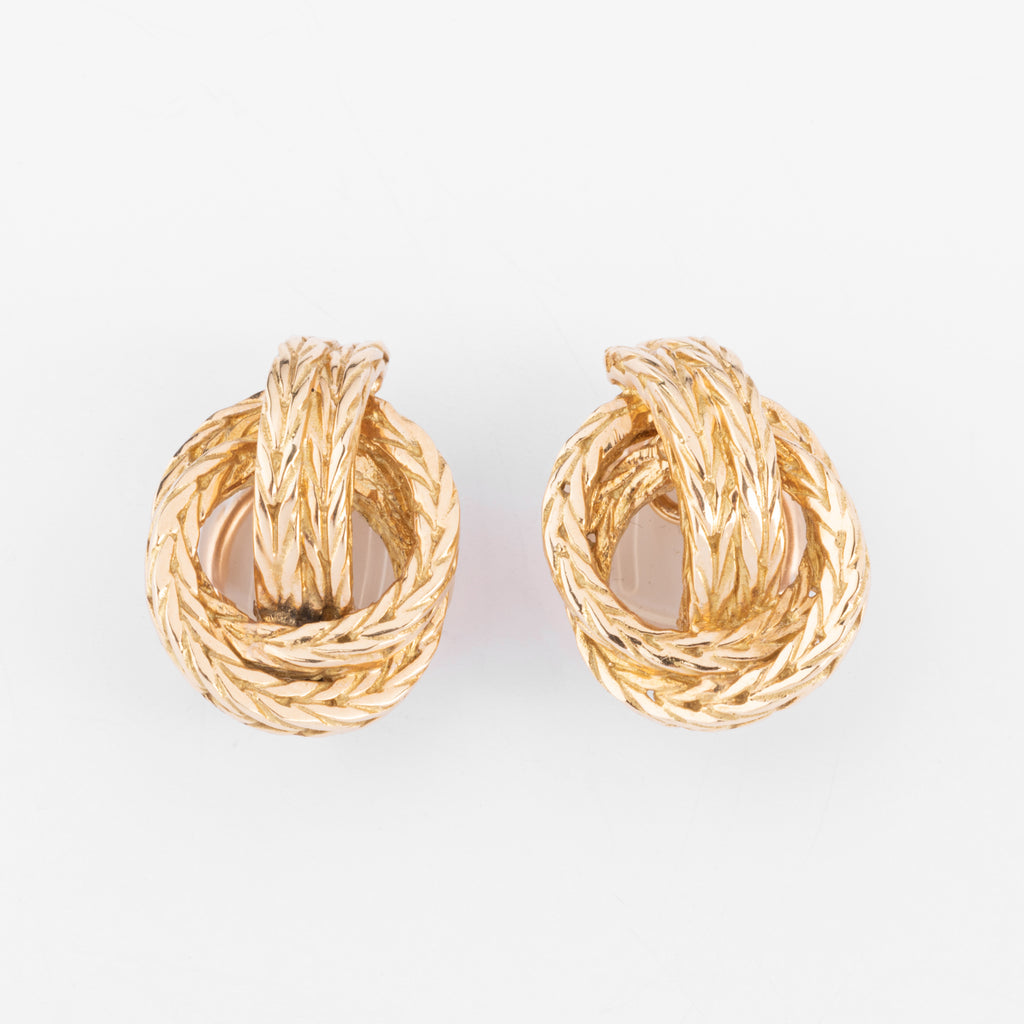 Boucles d'oreilles or jaune signée Hermès