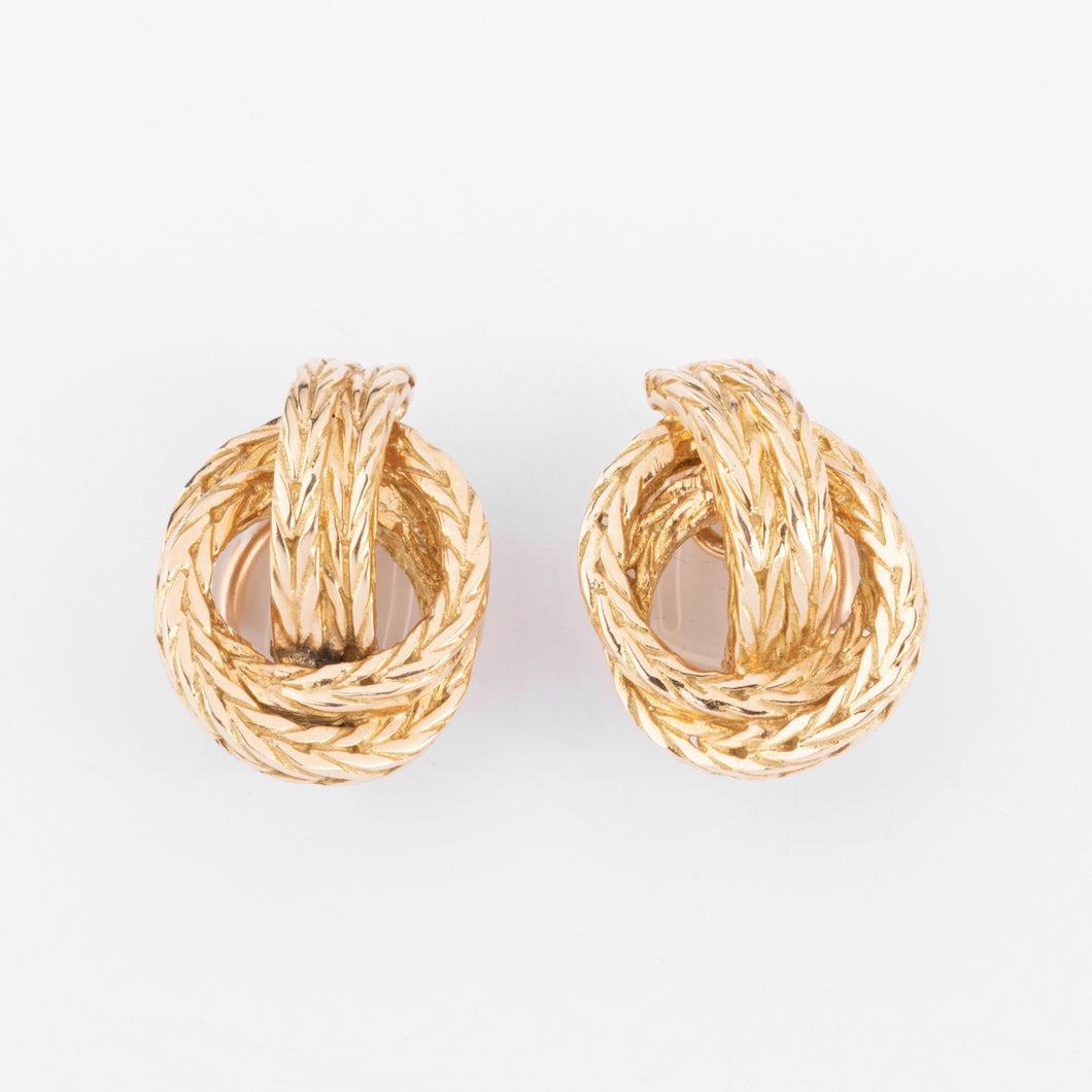 Boucles d'oreilles or jaune signée Hermès