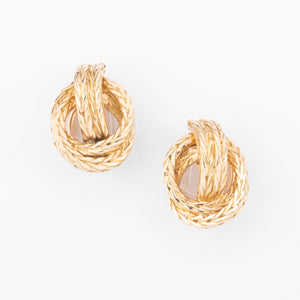 Boucles d'oreilles or jaune signée Hermès