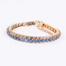 Charger l&#39;image dans la galerie, Bracelet en or rose Napoléon III orné de saphirs
