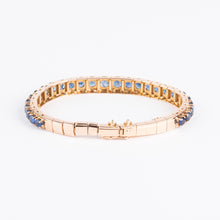 Charger l&#39;image dans la galerie, Bracelet en or rose Napoléon III orné de saphirs
