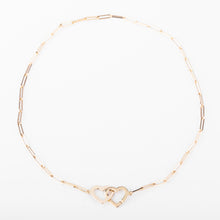 Charger l&#39;image dans la galerie, Collier or rose Dinh Van formant 2 cœurs
