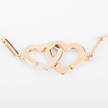 Charger l&#39;image dans la galerie, Collier or rose Dinh Van formant 2 cœurs
