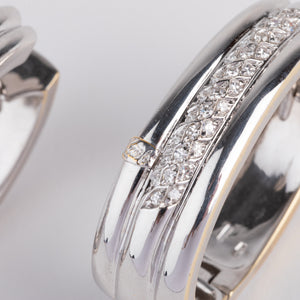 Créoles en diamants sur or gris