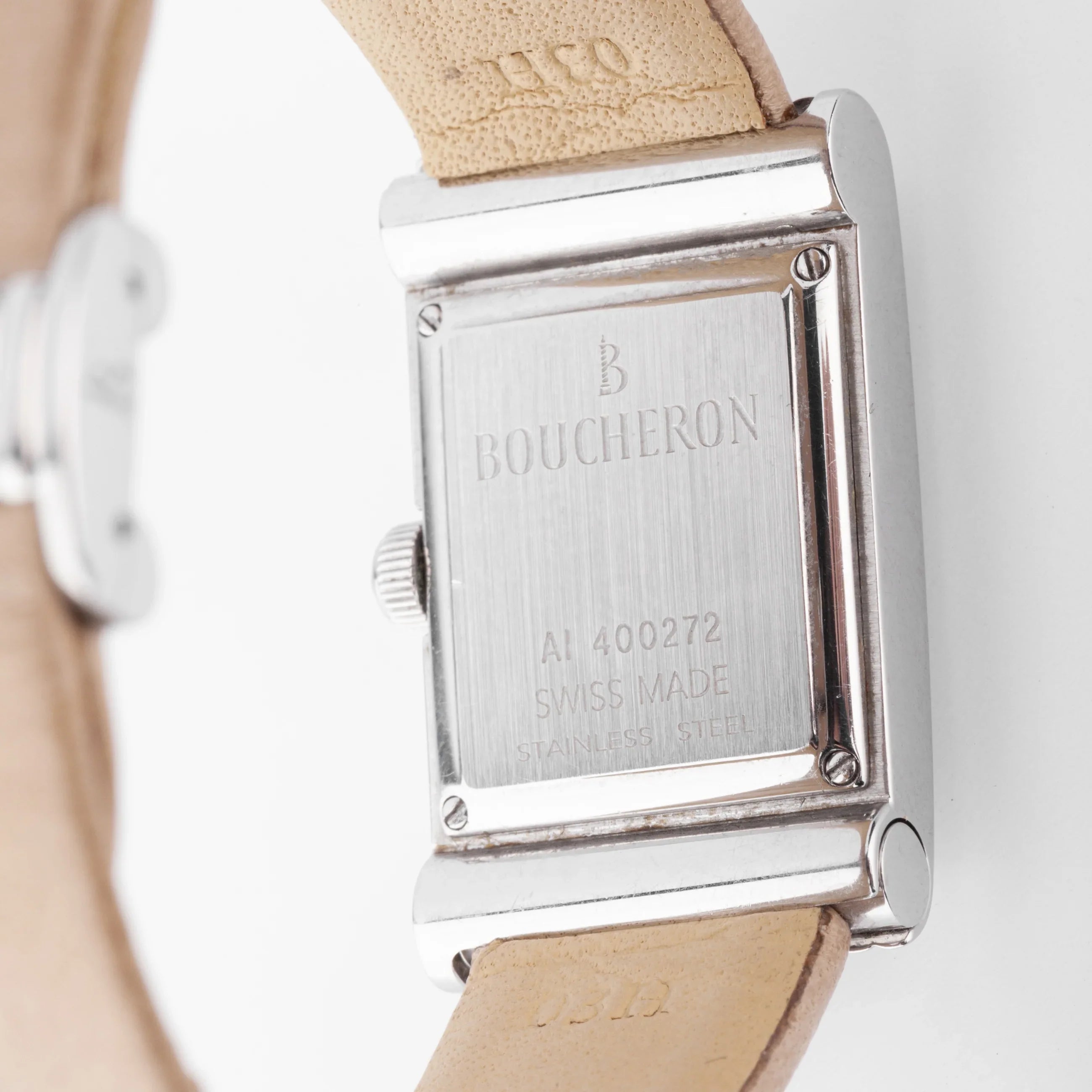 Montre rectangulaire en acier Boucheron collection Reflet