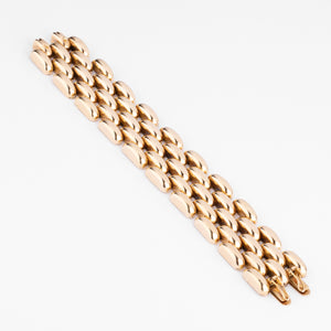 Bracelet manchette or jaune