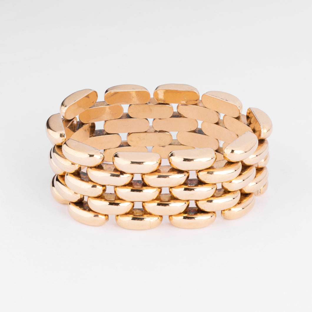Bracelet manchette or jaune