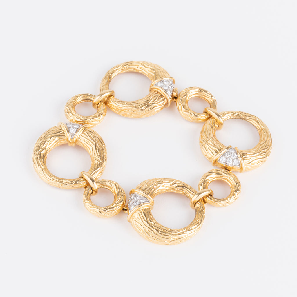 Bracelet en or jaune et diamants de la maison Boucheron