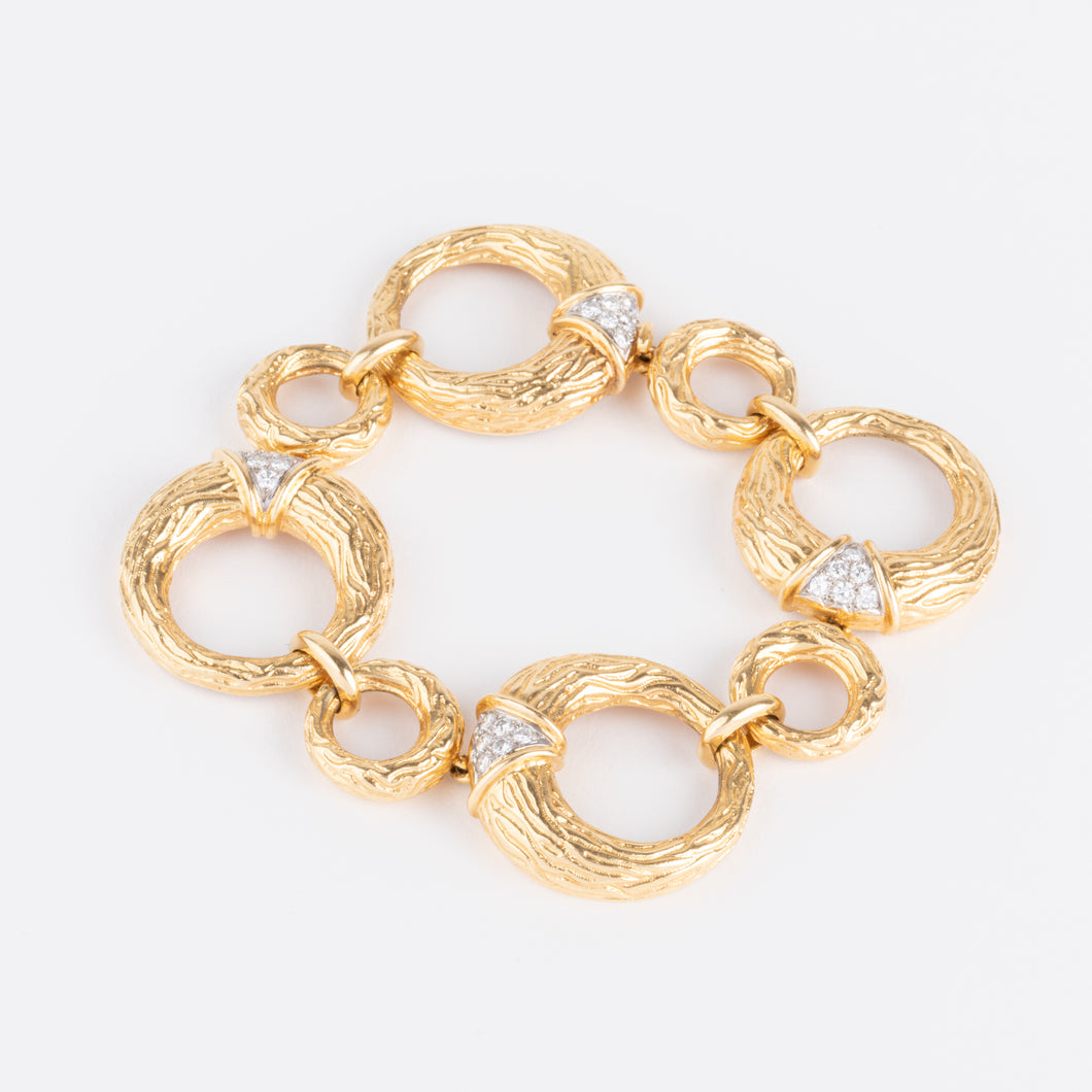 Bracelet en or jaune et diamants de la maison Boucheron