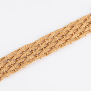 Bracelet en or jaune tissé