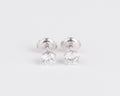 Boucles d'oreilles en diamants sur or gris taille moderne