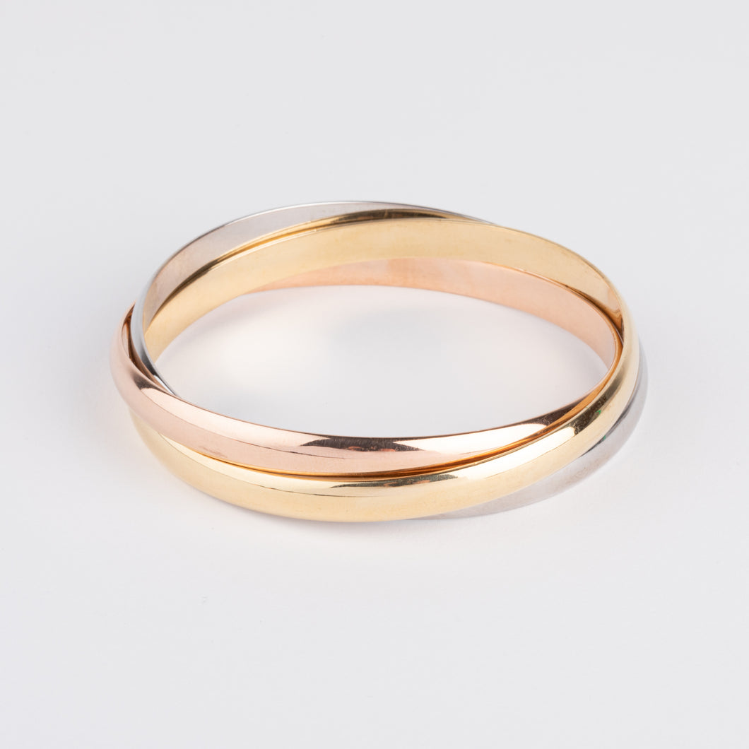 Bracelet 3 ors de la maison Cartier collection Trinity
