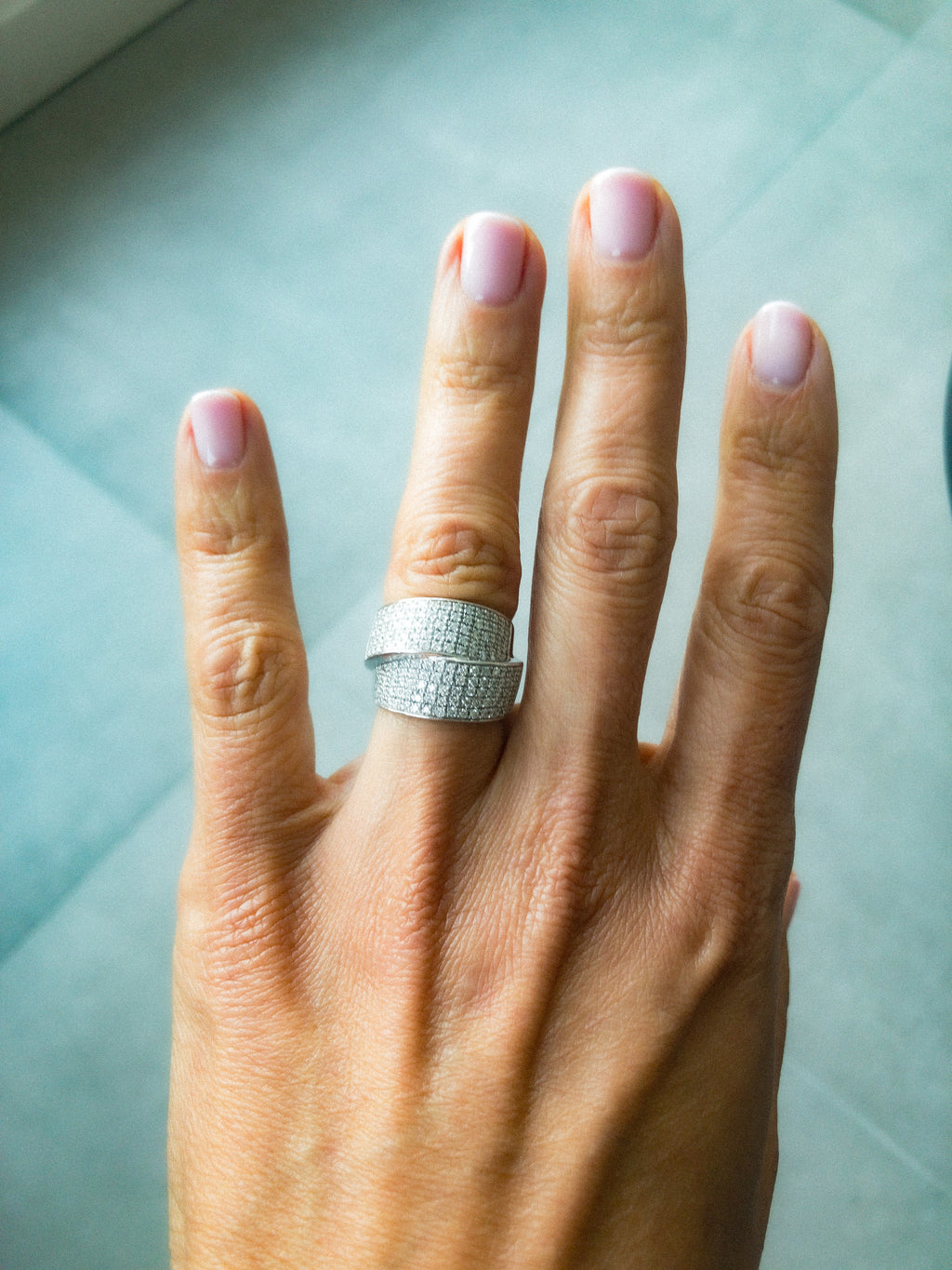 Bague double ruban en Diamant