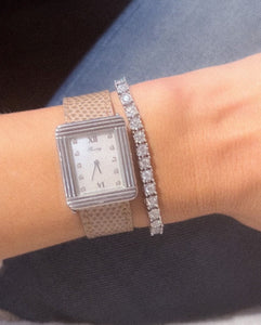 Bracelet riviere et or gris orné de diamant