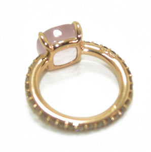 Bague signée Pomellato modèle baby en quartz rose - adalgyseboutique