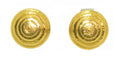 Paire de clips d'oreilles Lalaounis or jaune