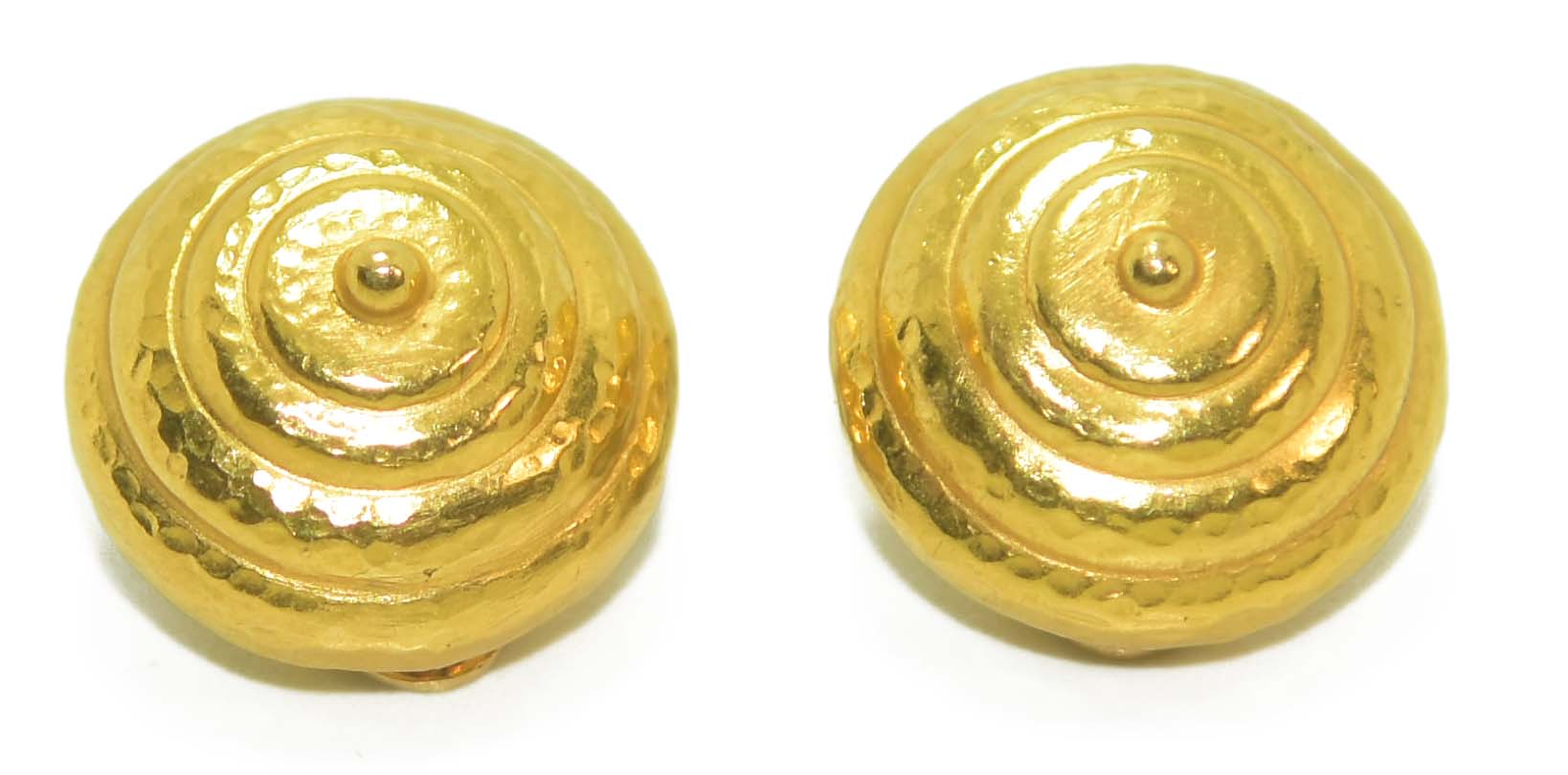 Paire de clips d'oreilles Lalaounis or jaune