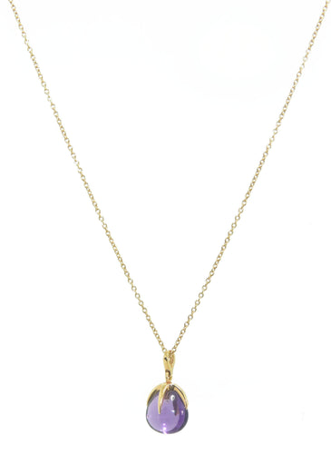 Collier de la maison Pomellato modèle Veleno en or rose et améthyste - adalgyseboutique