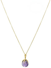 Charger l&#39;image dans la galerie, Collier de la maison Pomellato modèle Veleno en or rose et améthyste - adalgyseboutique
