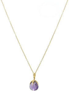 Collier de la maison Pomellato modèle Veleno en or rose et améthyste - adalgyseboutique