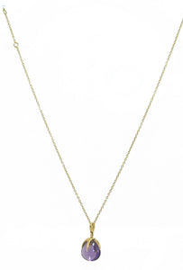 Collier de la maison Pomellato modèle Veleno en or rose et améthyste - adalgyseboutique