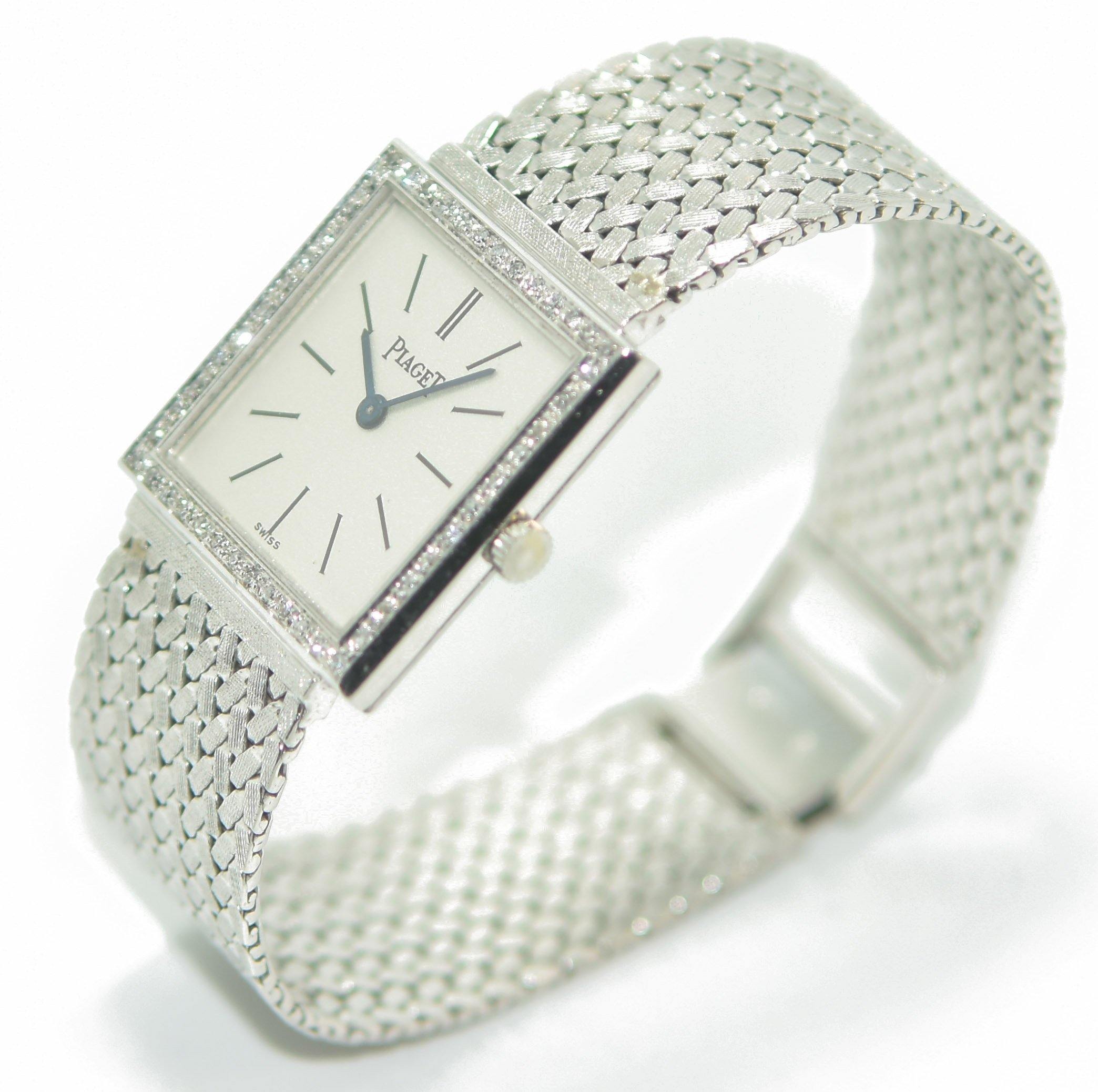Montre Piaget or gris et diamant - adalgyseboutique