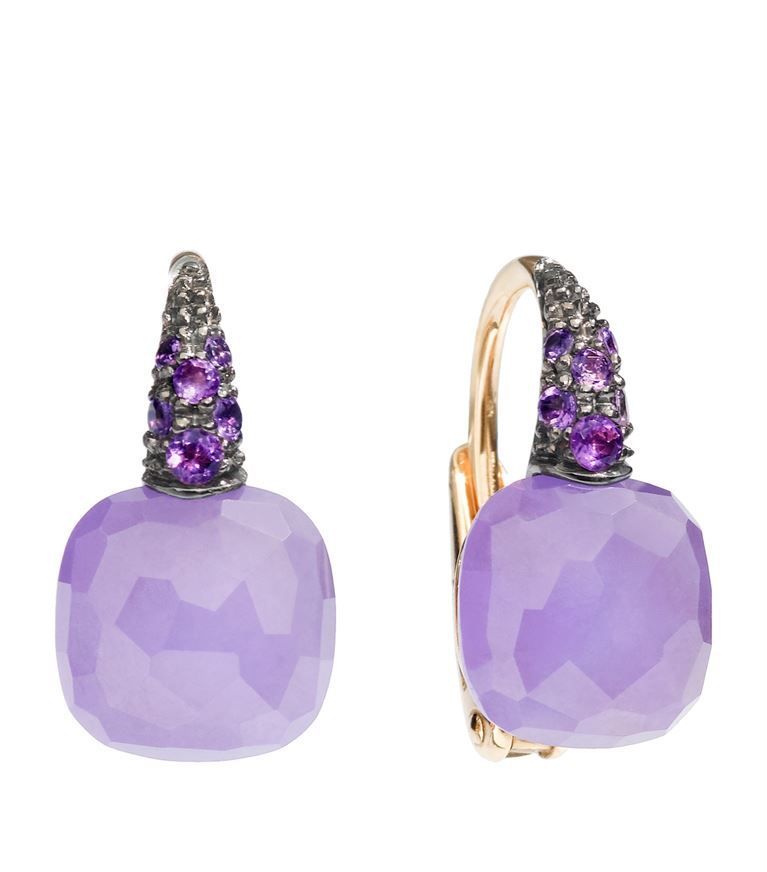 Boucles d'oreilles Pomellato capri en jade lilas