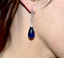 Charger l&#39;image dans la galerie, Boucles d&#39;oreilles en diamants et platine - adalgyseboutique
