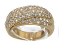 Bague jonc or jaune entièrement pavée de  diamant - adalgyseboutique
