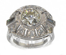 Charger l&#39;image dans la galerie, Bague or gris 18k ornée d&#39;un diamant - adalgyseboutique
