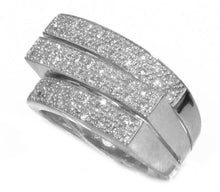 Charger l&#39;image dans la galerie, Bague or gris et diamant asymetrique
