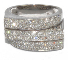 Charger l&#39;image dans la galerie, Bague or gris et diamant asymetrique
