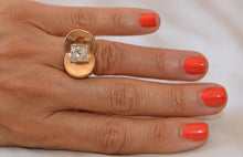 Charger l&#39;image dans la galerie, Bague Tank ornée d&#39;un diamant - adalgyseboutique
