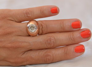 Bague jonc solitaire - adalgyseboutique