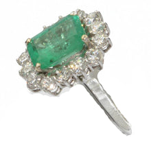 Charger l&#39;image dans la galerie, Bague émeraude et diamants - adalgyseboutique
