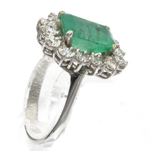 Charger l&#39;image dans la galerie, Bague émeraude et diamants - adalgyseboutique
