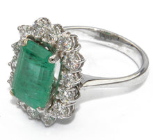 Charger l&#39;image dans la galerie, Bague émeraude et diamants - adalgyseboutique
