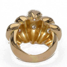 Charger l&#39;image dans la galerie, Bague or rose bombée en diamant serti étoile - adalgyseboutique
