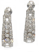Charger l&#39;image dans la galerie, Boucles d&#39;oreilles en platine et diamants - adalgyseboutique
