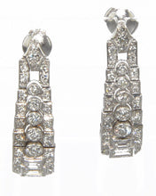 Charger l&#39;image dans la galerie, Boucles d&#39;oreilles en platine et diamants - adalgyseboutique
