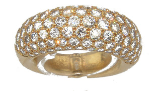 Bague jonc or jaune  en diamant de la maison Chaumet