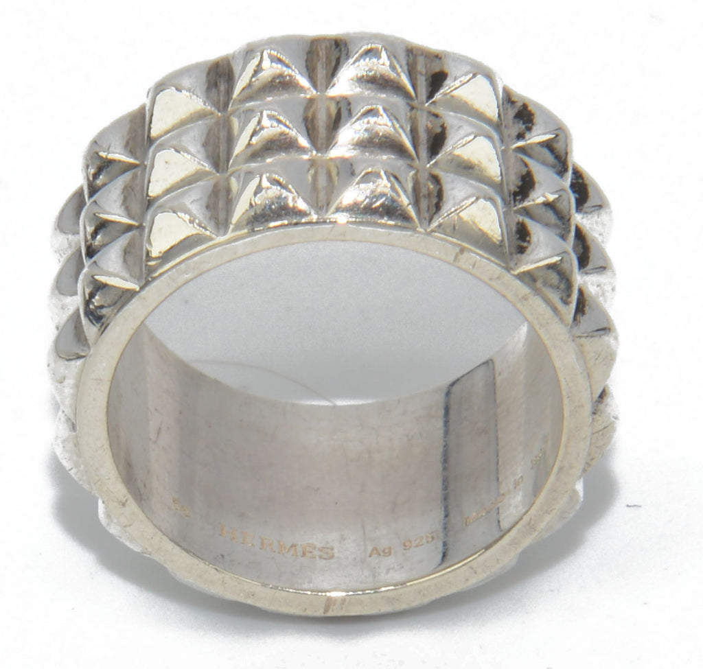 Bague Hermès modèle espionne en argent