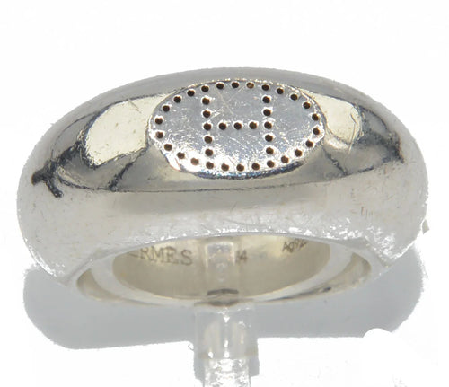 Bague en argent signée Hermès