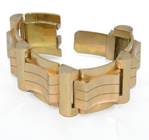Bracelet tank or rose et jaune 18k