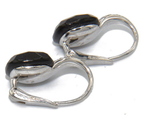 Boucles d'oreilles de la maison Pomellato en onyx et diamant modèle Capri