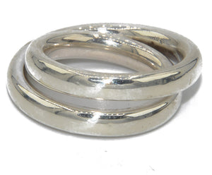 Bague de la maison Hermès collection Vertige en argent