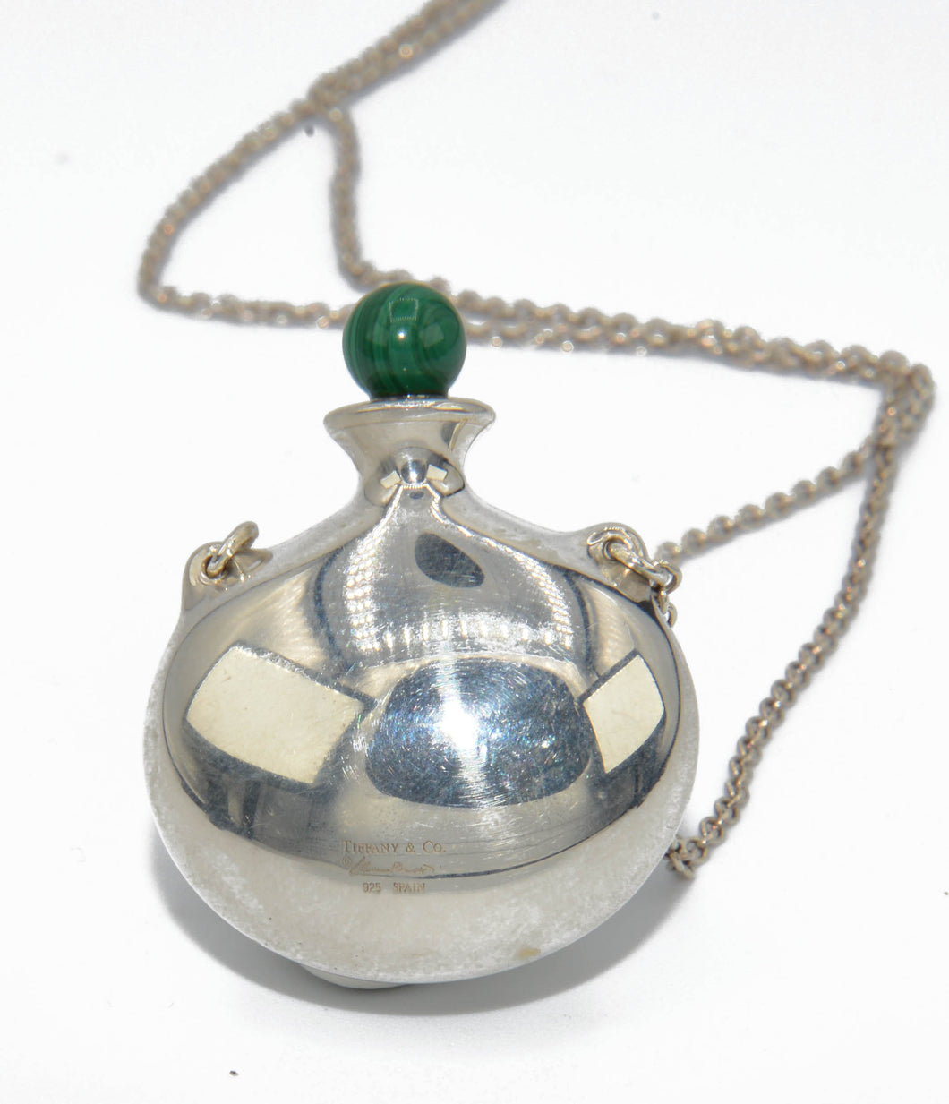 Pendentif flacon en argent de la maison Tiffany collection Elsa Peretti